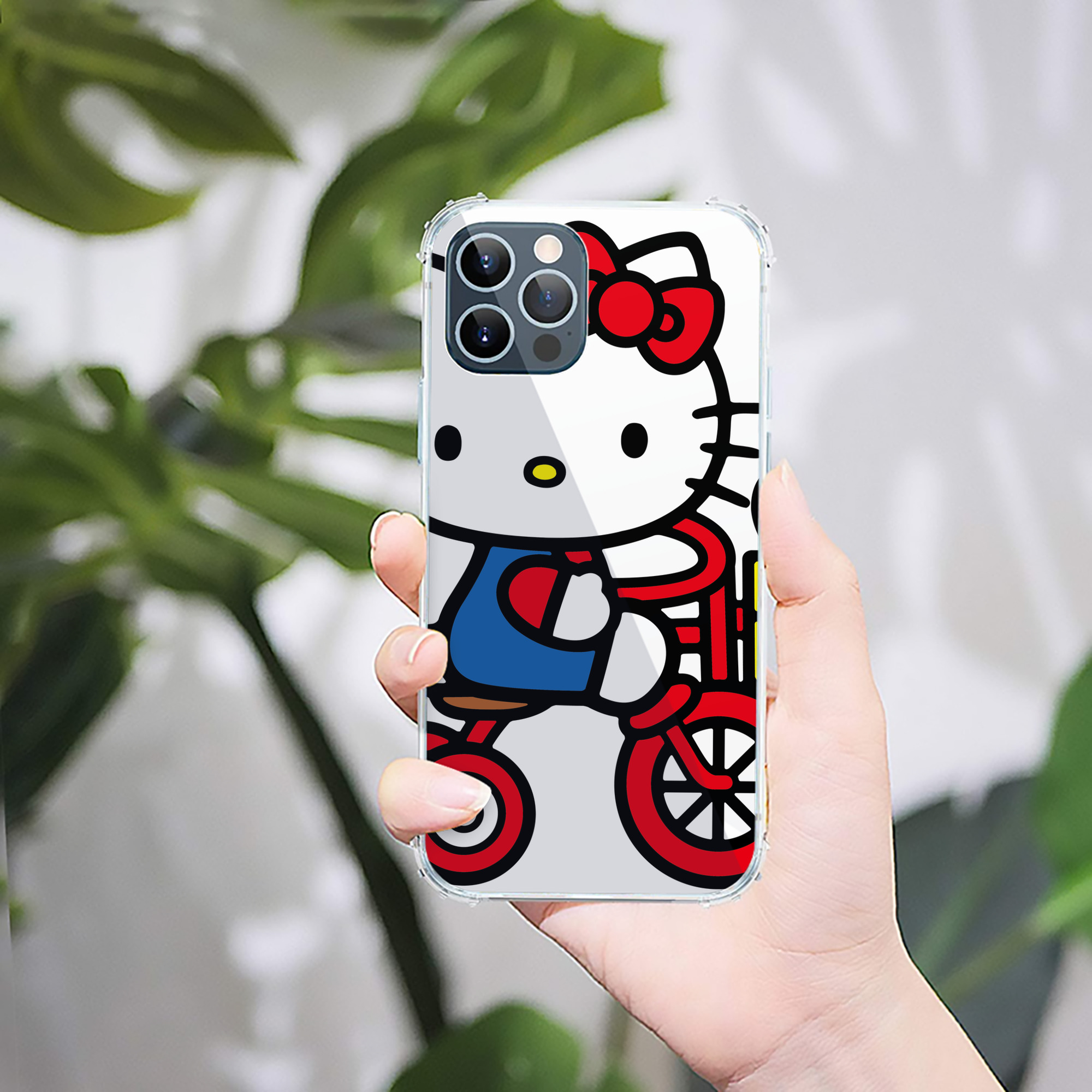 （画像用） Hello Kitty ハローキティ 【iPhone 12シリーズ対応】透明スマホケース（クリアソフトケース）